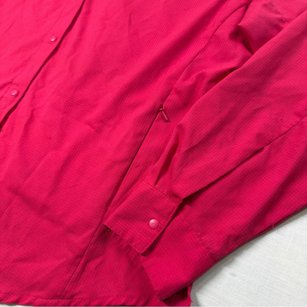 Women's Columba PFG Vented Fishing Shirt Size XL Roll-Tab Sleeves Snaps Pink - Picture 4 of 13